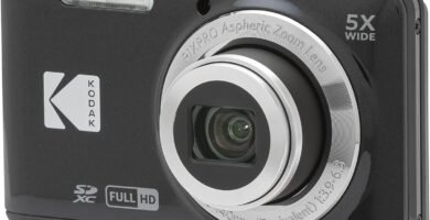 KODAK PIXPRO FZ55-BK 16MP CMOS Sensor Digital Camera 5X Optical Zoom 28mm Wide Angle 1080P Full HD Video 2.7" LCD Vlogging Camera (Black)
