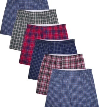 Fruit of the Loom Men's Tag Free Woven Boxer Shorts, Relaxed Fit, Moisture Wicking, Assorted Color Multipacks