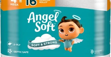 Angel Soft Toilet Paper, 4 Mega Rolls = 16 Regular Rolls, Soft and Strong Toilet Tissue