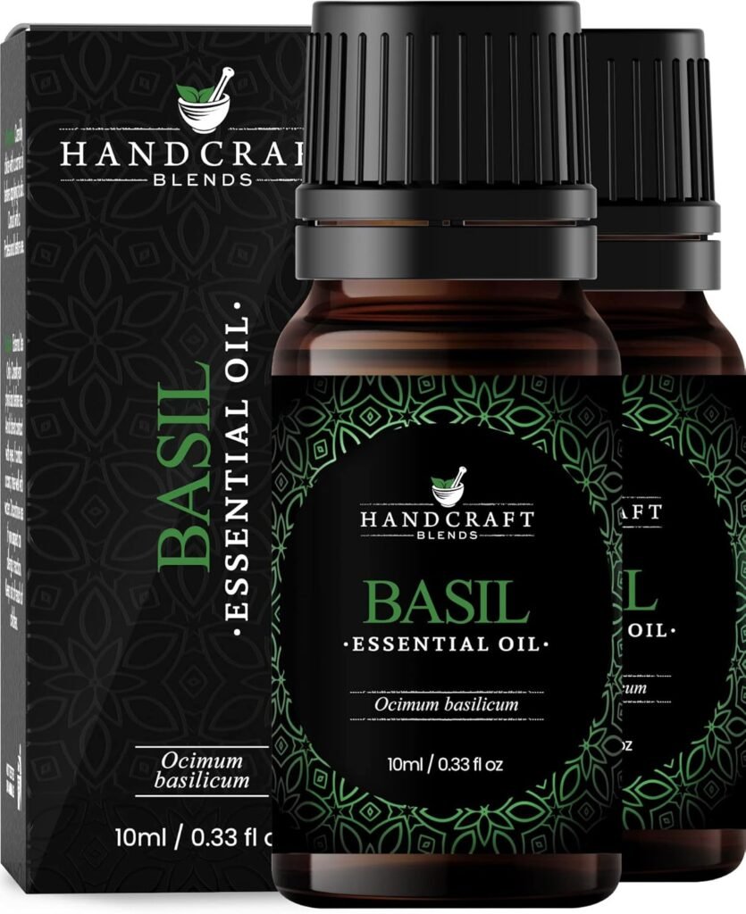 Handcraft Blends Basil Essential Oil - 0.33 Fl Oz - Pack of 2-100% Pure and Natural - Premium Grade Essential Oil for Diffuser and Aromatherapy