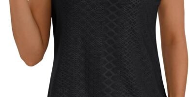 AUTOMET Women Summer Tank Top Eyelet Embroidery 2025 Vacation Sleeveless V Neck Loose Fit Shirt Spring Fashion Casual Clothes