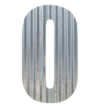 Corrugated Metal Letter (6 Inch, 0)