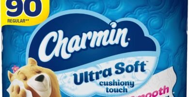 Charmin Toilet Paper Ultra Soft Cushiony Touch, 18 Family Mega Rolls = 90 Regular Rolls