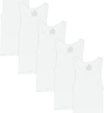 Hanes Boys' Ecosmart Cotton Tank Undershirt 5-Pack