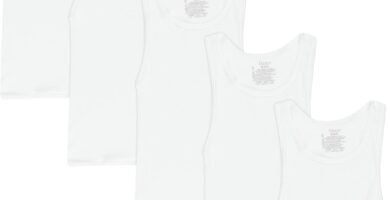Hanes Boys' Ecosmart Cotton Tank Undershirt 5-Pack