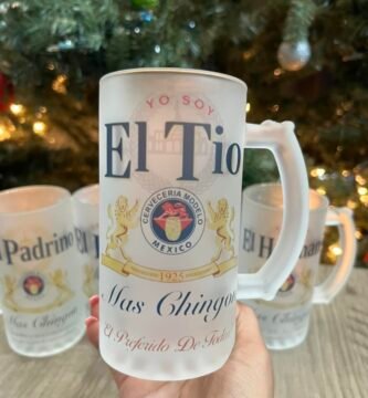 16 oz Frosted Beer Mug,Family Dad God Parent Gift (Tio)
