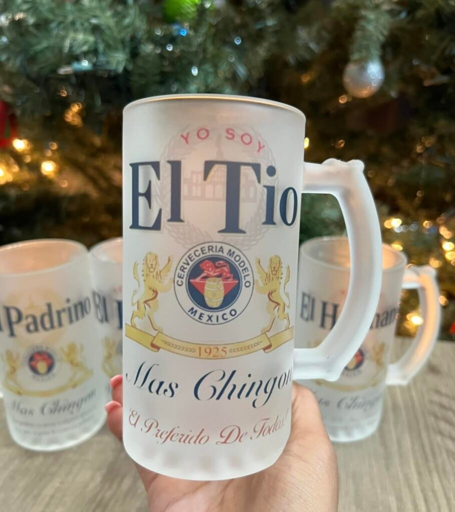 16 oz Frosted Beer Mug,Family Dad God Parent Gift (Tio)