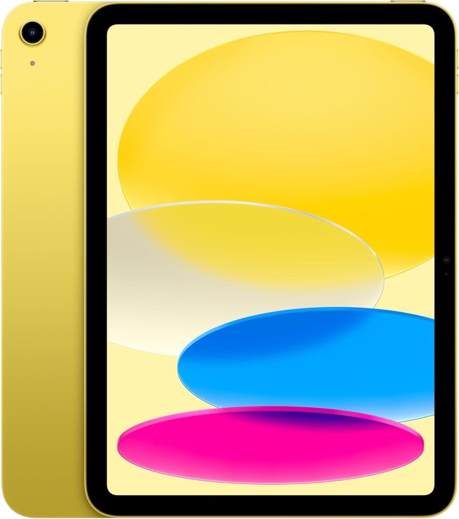 Apple iPad 11-inch: A16 chip, 11-inch Model, Liquid Retina Display, 128GB, Wi-Fi 6, 12MP Front/12MP Back Camera, Touch ID, All-Day Battery Life — Yellow