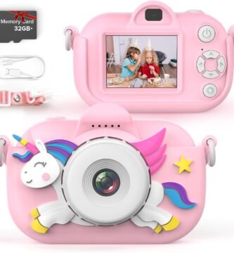 Kids Camera for Girls, 3-12 Year Old Girl Toys Christmas Birthday Gifts, 32MP HD Dual Lens Toddler Camera for Kids, 1080P Video Kids Digital Camera, Kid Camera Toys with 32GB TF Card
