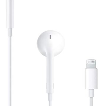 Apple EarPods Headphones with Lightning Connector, Wired Ear Buds for iPhone with Built-in Remote to Control Music, Phone Calls, and Volume