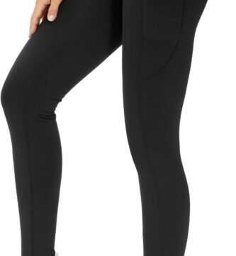 THE GYM PEOPLE Thick High Waist Yoga Pants with Pockets, Tummy Control Workout Running Yoga Leggings for Women