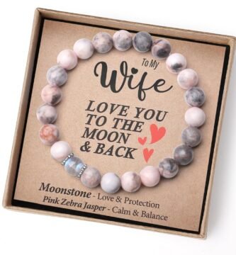 Gifts for Wife from Husband Anniversary Birthday Gifts for Wife Her Mothers Day Gifts for Wife Beaded Bracelet Cuff Women Valentines Day Christmas Unique Romantic