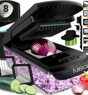 Fullstar Vegetable Chopper and Spiralizer - Food Chopper with Container, Fruit Slicer, Kitchen Gadgets & Accessories, Home Essentials (All in 1, Black)
