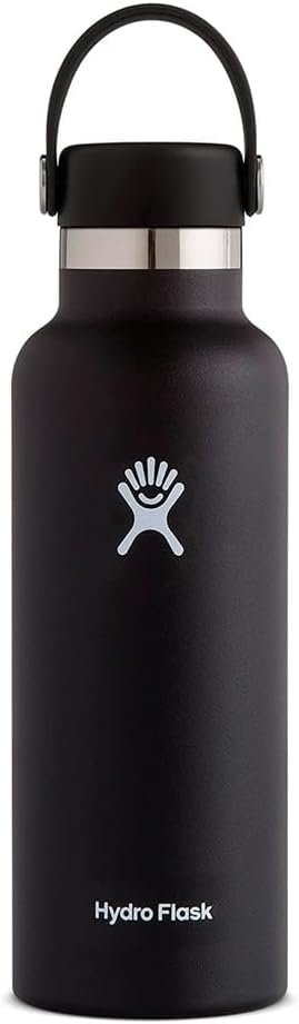 Hydro Flask Stainless Steel Standard Mouth Water Bottle with Flex Cap and Double-Wall Vacuum Insulation