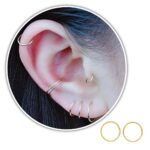 4mm Super Tiny Tragus Hoop Earrings, 20g Gold Cartilage Earring, Helix Hoops, Tragus Piercing Jewelry, Upper Ear Cartialge Piercing Ear Rings, 14K Gold Filled 4 mm 20 Gauge