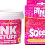Stardrops - The Pink Stuff Miracle Cleaning Paste & SQeeZY Scrubber Sponge Bundle – All-Purpose, Non-Scratch Cleaner for Kitchens, Bathrooms, Walls, Floors, Pots, Grout, and More
