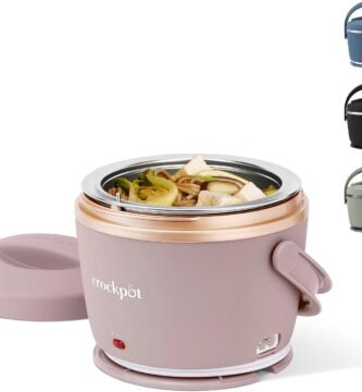 Crock-Pot 20-Ounce Electric Lunch Box, Portable Food Warmer, Blush Pink | Perfect for Travel, Car, On-the-Go | Spill-Free, Dishwasher-Safe