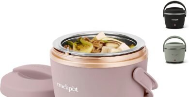 Crock-Pot 20-Ounce Electric Lunch Box, Portable Food Warmer, Blush Pink | Perfect for Travel, Car, On-the-Go | Spill-Free, Dishwasher-Safe