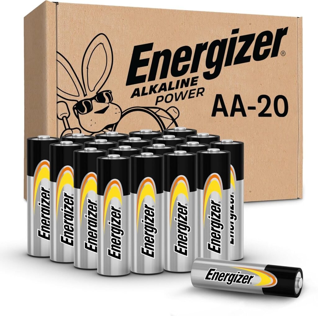 Energizer Alkaline Power AA Batteries (20 Pack), Double A Long-Lasting AA Batteries