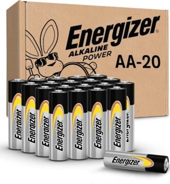 Energizer Alkaline Power AA Batteries (20 Pack), Double A Long-Lasting AA Batteries