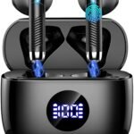 Wireless Earbuds, Bluetooth 5.4 Headphones HiFi Stereo, in Ear Earphones with 4 ENC Noise Cancelling Mics, 40H Playtime Ear Buds with Mini Case, IP7 Waterproof Bluetooth Earbuds with LED Display
