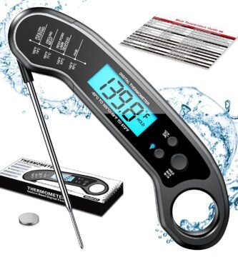 Meat Thermometer Digital, Instant Read Meat ThermometerI for Grill and Cooking, Waterproof Food Thermometer for Kitchen and Outside, BBQ, Turkey, Candy, Liquids, Beef