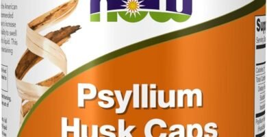 NOW Foods Supplements, Psyllium Husk Caps 500 mg, Non-GMO Project Verified, Natural Soluble Fiber, Intestinal Health*, 200 Veg Capsules