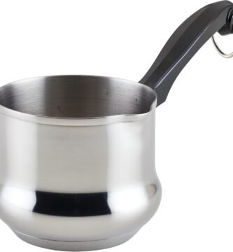 Farberware Classic Series Stainless Steel Butter Warmer/Small Saucepan Dishwasher Safe, 0.625 Quart, Silver