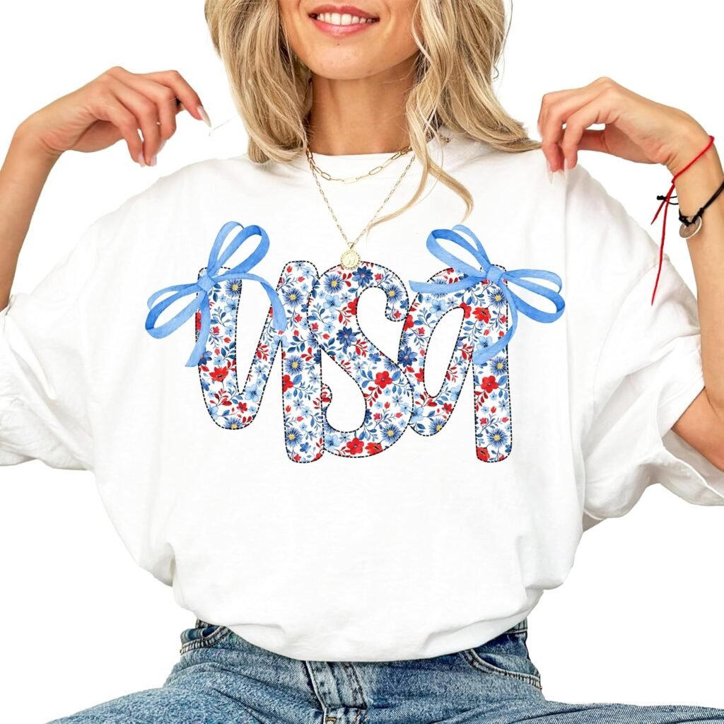 Comfort Colors® 4th Of July Outfits For Women, 4th Of July Shirts Women, Patriotic Shirts For Women, USA Shirt, Fourth Of July Outfit Women, Red White And Blue Shirts For Women