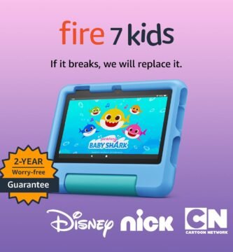 Amazon Fire 7 Kids tablet (newest model) ages 3-7. Top-selling 7" kids tablet on Amazon. Includes 6 months of ad-free and exclusive content, easy parental controls, 10-hr battery, 16 GB, Blue
