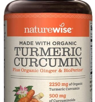 NatureWise Curcumin Turmeric 2250mg - 95% Curcuminoids & BioPerine Black Pepper Extract for Advanced Absorption - Daily Joint and Immune Health Support - Vegan, Non-GMO, 90 Count[30-Day Supply]