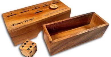 Penny Drop Game – Travel Edition, Compact Dice Game for Family Fun, Made in USA